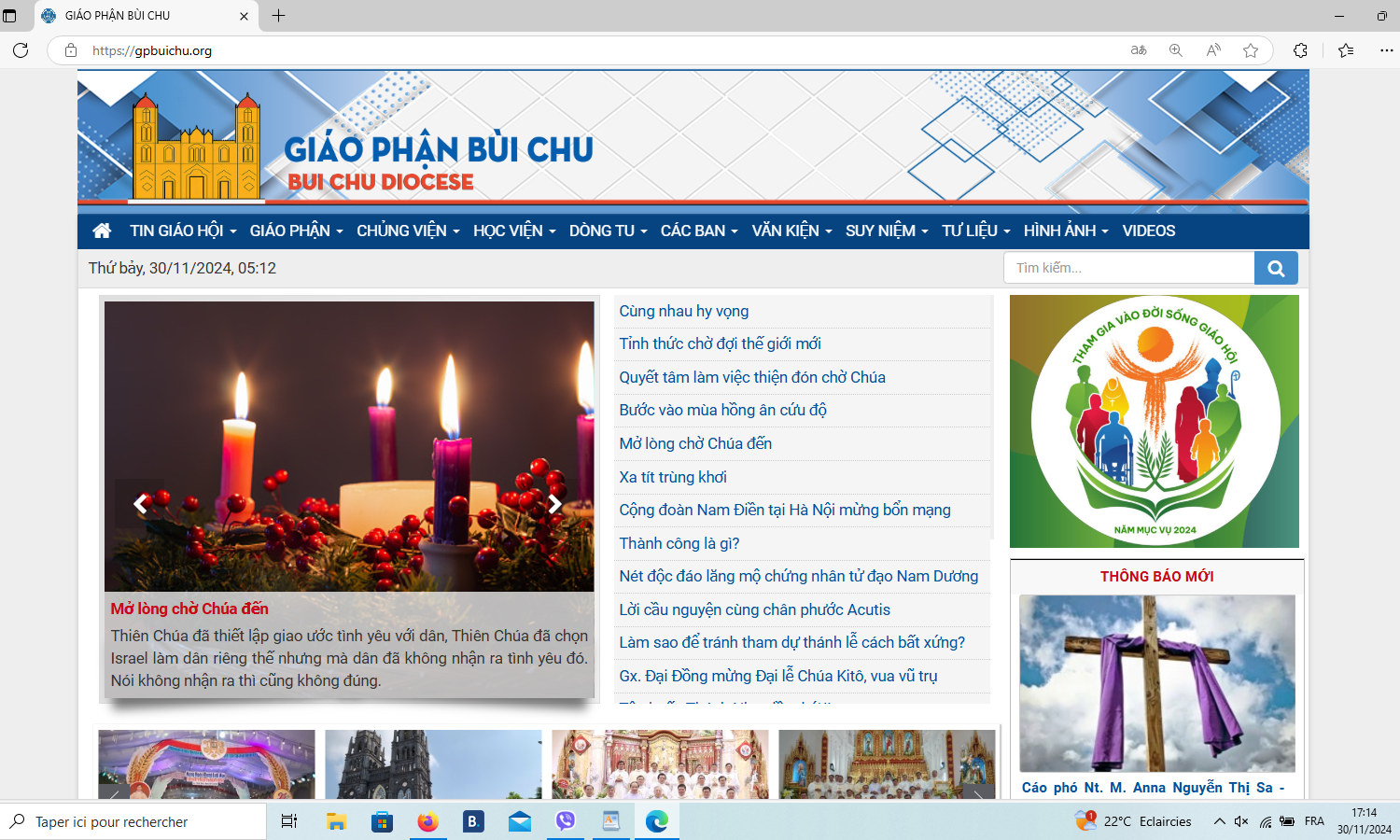 Read more about the article Chút lý thú khám phá trang mạng Giáo phận