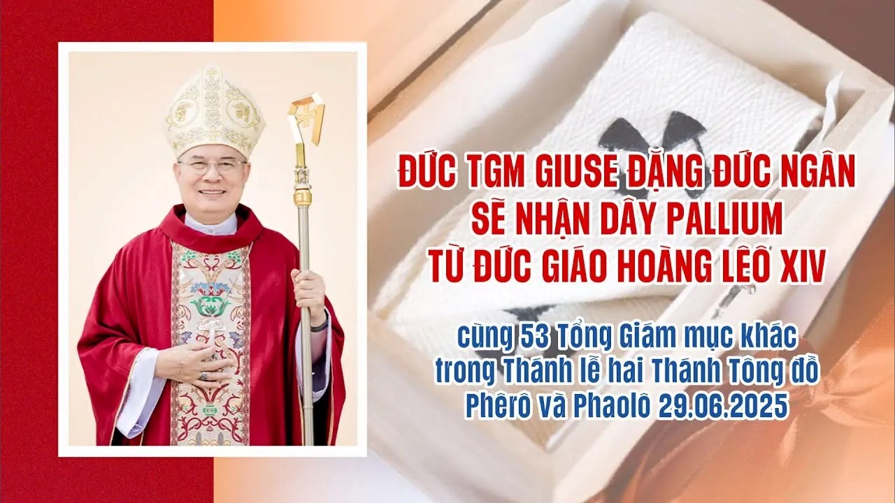 Read more about the article Đức Tổng Giám Mục Giuse Đặng Đức Ngân sẽ nhận Dây Pallium từ Đức Giáo Hoàng Lêô XIV trong ngày 29/6/2025