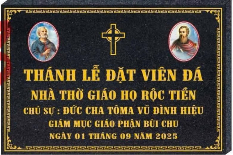 Read more about the article Giáo họ Rộc Tiền, Thánh lễ đặt viên đá đầu tiên