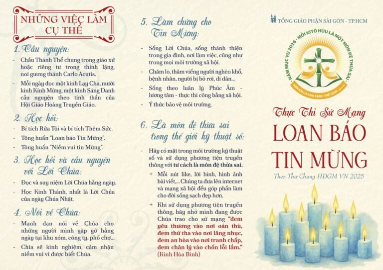 Brochure ‘Thực thi sứ mạng loan báo Tin Mừng’