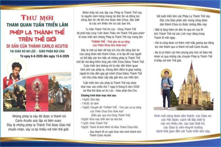 Thư mời tham quan triển lãm Phép lạ Thánh Thể