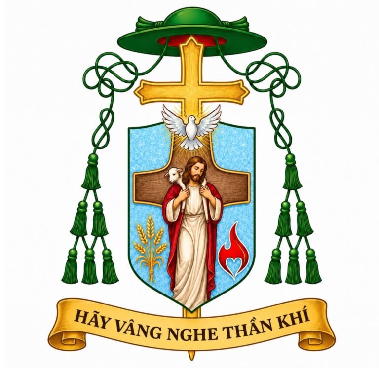 Huy hiệu Giám mục của Đức Giám mục Gioan Baotixita Nguyễn Quang Tuyến