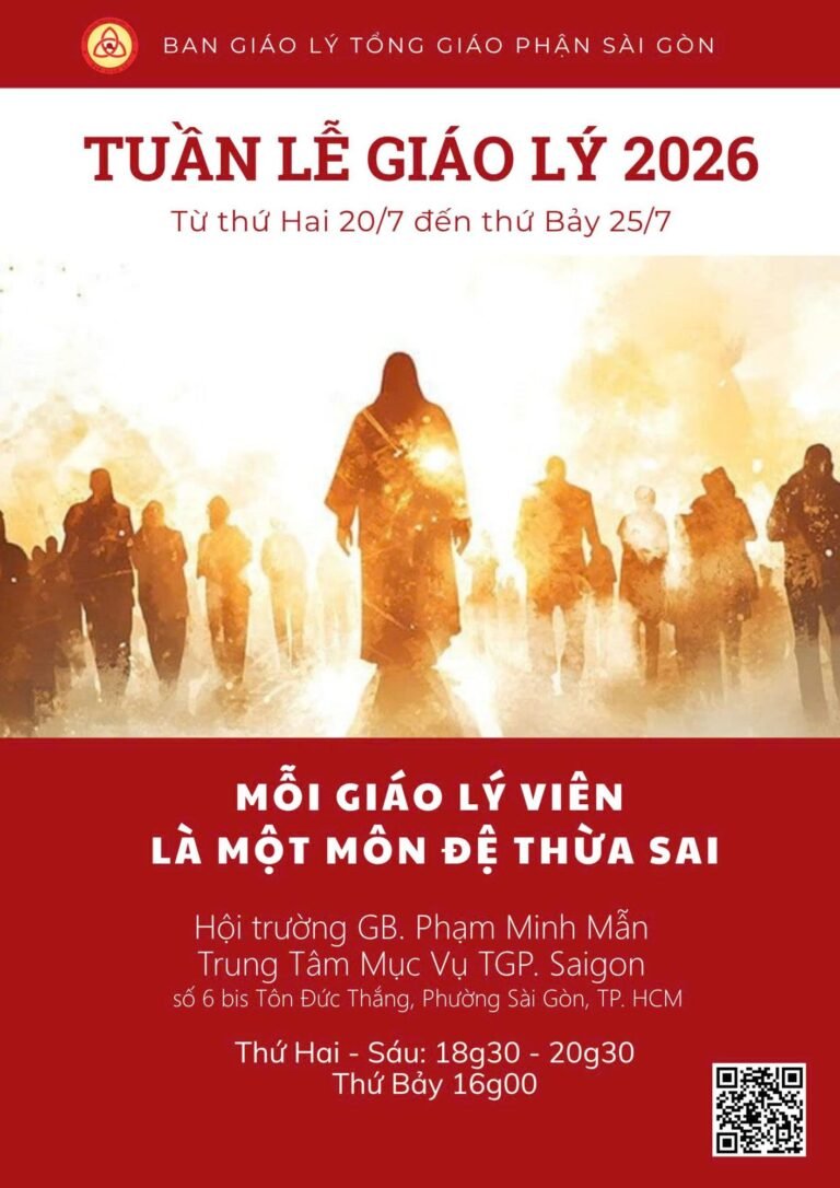 Thư Mời tham dự Tuần lễ Giáo lý 2026