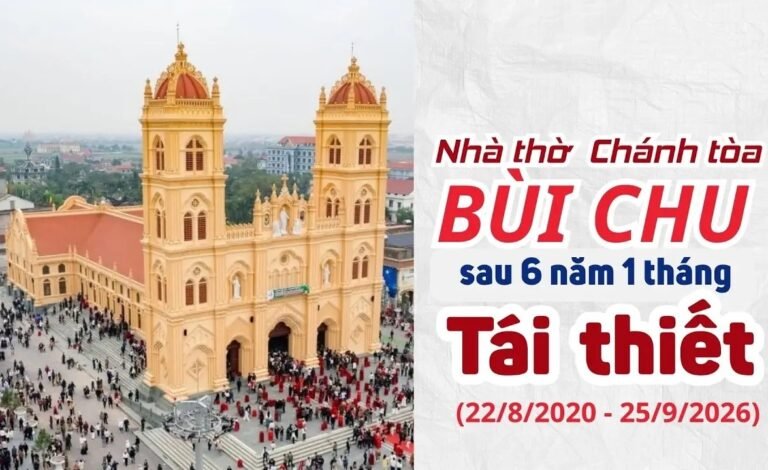 Nhà thờ chính tòa Bùi Chu sau 6 năm 1 tháng tái thiết